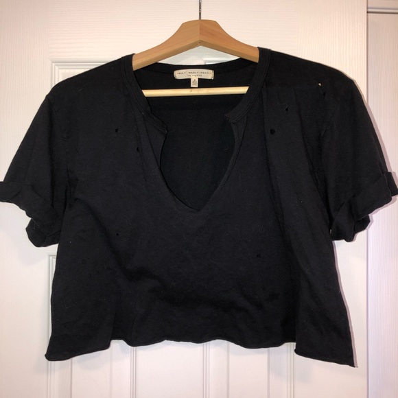 Urban Outfitters Navy Crop Top - Picture 1 of 2